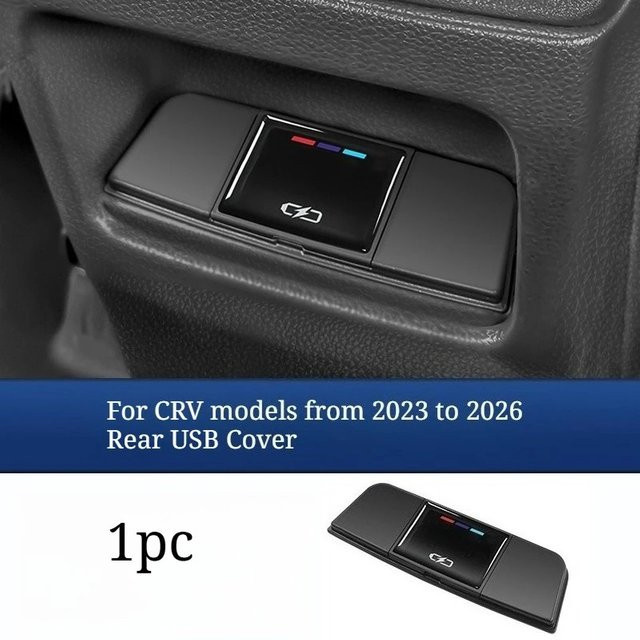 SHUN SOON Staubschutz für den hinteren USB-C-Ladeanschluss passend für Honda CR-V und Avancier 2023–2026 in Schwarz - Bild 1