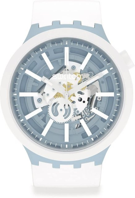 Swatch Armbanduhr, Weiß, Silikon, Analoguhr, Unisex - Bild 1