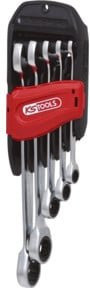 KS Tools GEARplus Ratschenringmaulschlüssel-Satz 5-tlg. aus Chrom-Vanadium in Silber, 8-19 mm - Bild 1