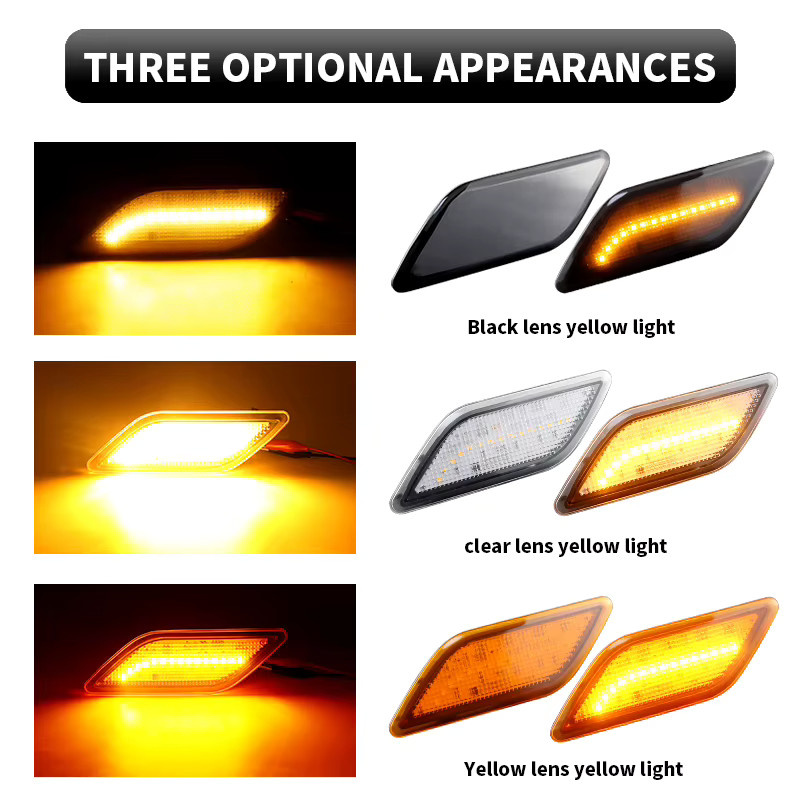Dynamische LED Seitenmarkierungsleuchten für Mercedes Benz W212 E-Klasse E300 E350 E550 E63 AMG Limousine und Wagon (2010-2013) von SAARMAT - Bild 4
