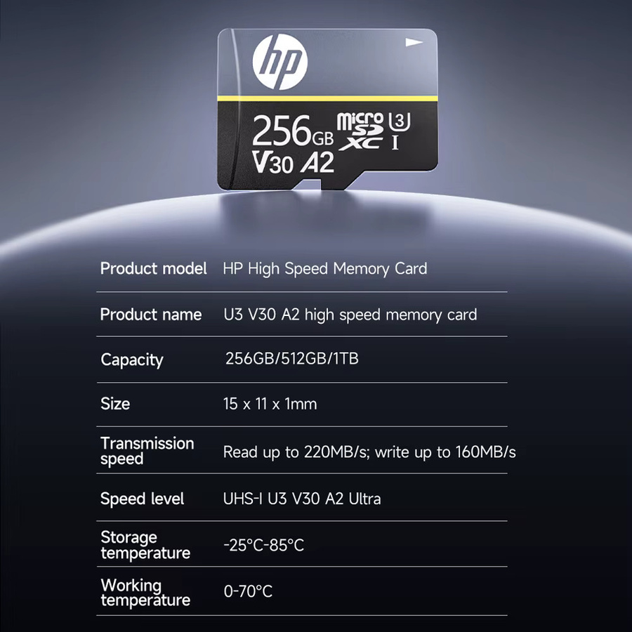 HP MicroSDXC-Speicherkarte A2 U3 V30 in Schwarz - Bild 4