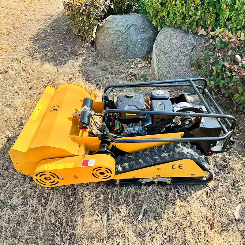 TONGZHONG All-Terrain Helling-Spinner Mäher und Schredder, ferngesteuerter hydraulischer Hebe-Dreschmäher in Gelb - Bild 3