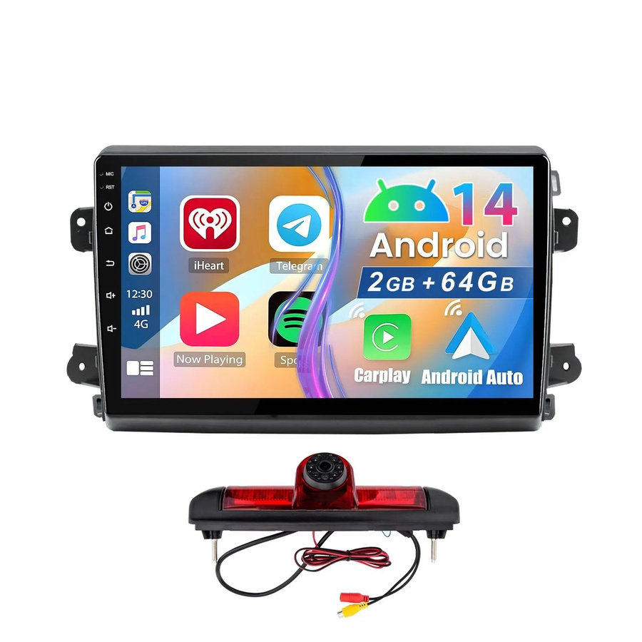 Junsun Autoradio mit GPS und Bluetooth für Fiat Ducato, Peugeot Boxer und Opel Movano (2021-2024) inklusive Rückfahrkamera in Schwarz mit 9,0 Zoll Display - Bild 2