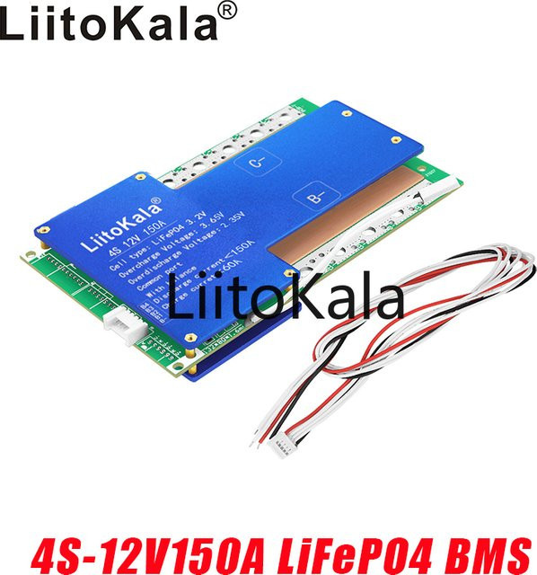 LiitoKala 4S 12V BMS LiFePo4 Lithium-Eisenphosphat-Batterie-Schutzplatine mit Balance-Funktion in Blau - Bild 1