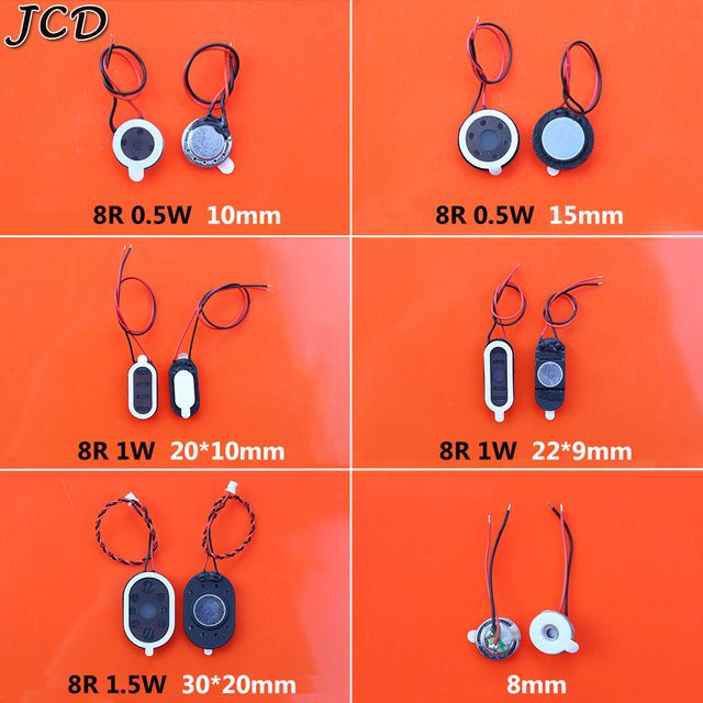 JCD 2er Set Lautsprecher mit Kabel, 1,5W, 8 Ohm, Schwarz - Bild 1