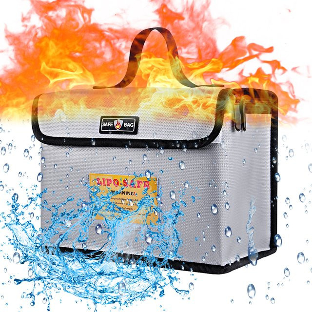 Arealer Feuerfeste und explosionsgeschützte Lipo-Batterieschutz-Tasche mit doppeltem Metall-Reißverschluss zum Aufladen der Batterie - Bild 1