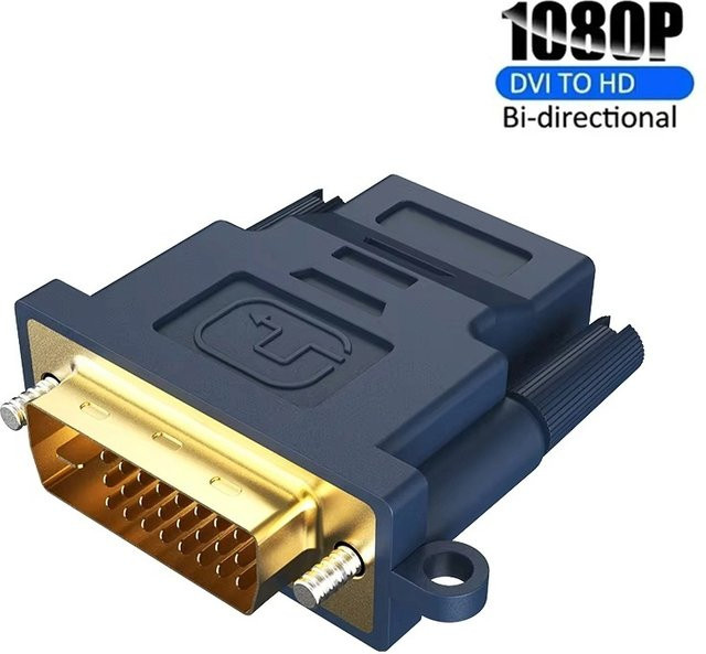 BRYNTHORX DVI 24+1 zu HDMI Adapter, bidirektionaler Konverter in Schwarz für Monitor, Fernseher, PS4 und Xbox - Bild 1