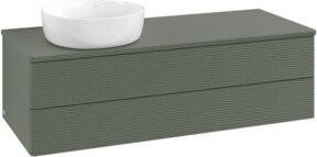 V&B Waschtischunterschrank Antao mit Frontstruktur und Beleuchtung in Grau, B/T/H: 120 x 50 x 50 cm - Bild 1