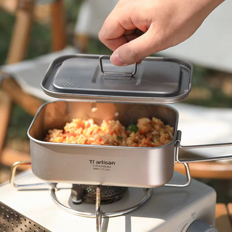 Tiartisan Titan einlagige Lunchbox aus Edelstahl in Silber für Outdoor und Camping - Bild 4