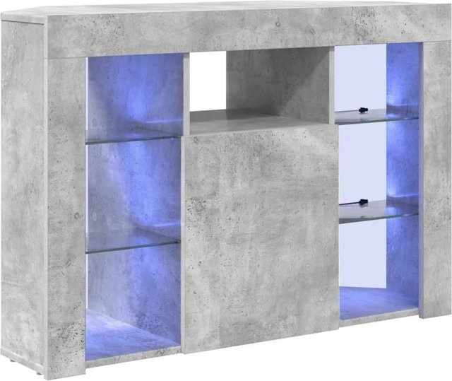 vidaXL Eck-LED-TV-Schrank in Beton Grau mit integrierter Beleuchtung, B/T/H: 100 x 40 x 68 cm - Bild 1