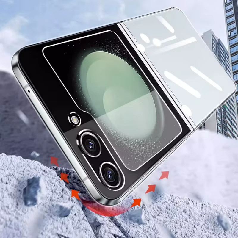 Stoßfeste transparente Handyhülle für Samsung Galaxy Z Flip (Z Flip 4, Z Flip 5, Z Flip 6, Z Flip 7, Z Flip 8, FE) - Bild 5