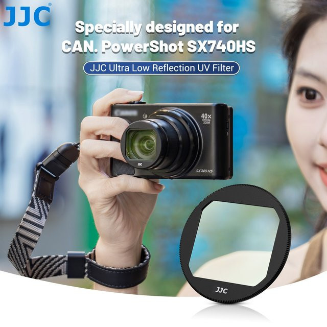 JJC UV-Filter für Canon Powershot SX740 HS, mehrfach beschichtetes optisches Glas, transparent - Bild 1