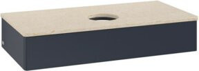V&B Waschtischunterschrank Antao mit Beleuchtung, Blau lackiert, B/T/H: 100 x 50 x 19 cm - Bild 1