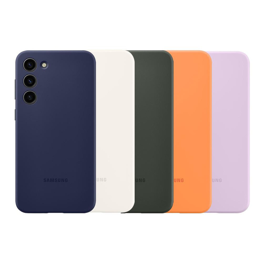 Original Samsung Silikon-Schutzhülle für Samsung Galaxy S23 Plus in Creme/Beige, weich und stoßfest - Bild 1