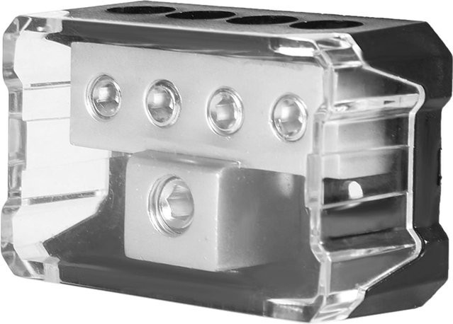 CosyHome Auto-Audio-Stromversorgungsverteiler mit 1x 0GA Eingang und 4x 4GA Ausgängen in Grau - Bild 1