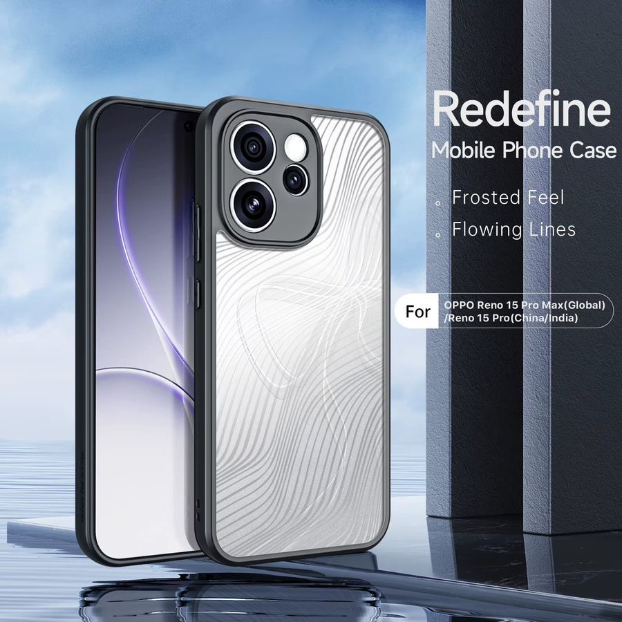DUX DUCIS Stoßfeste Handyhülle mit Anti-Fingerprint-Funktion für OPPO Reno15 Pro Max und OPPO Reno15 F, Transparent, TPU und Acryl - Bild 1
