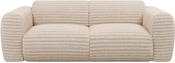Maison Céphy Sofa Pogni in Beige aus geripptem Cord mit Armlehnen, Breite: 205 cm