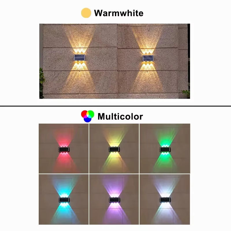 VENUSWING Solar-LED-Strahler in Schwarz für Garten und Balkon mit Up-and-Down-Beleuchtung - Bild 4