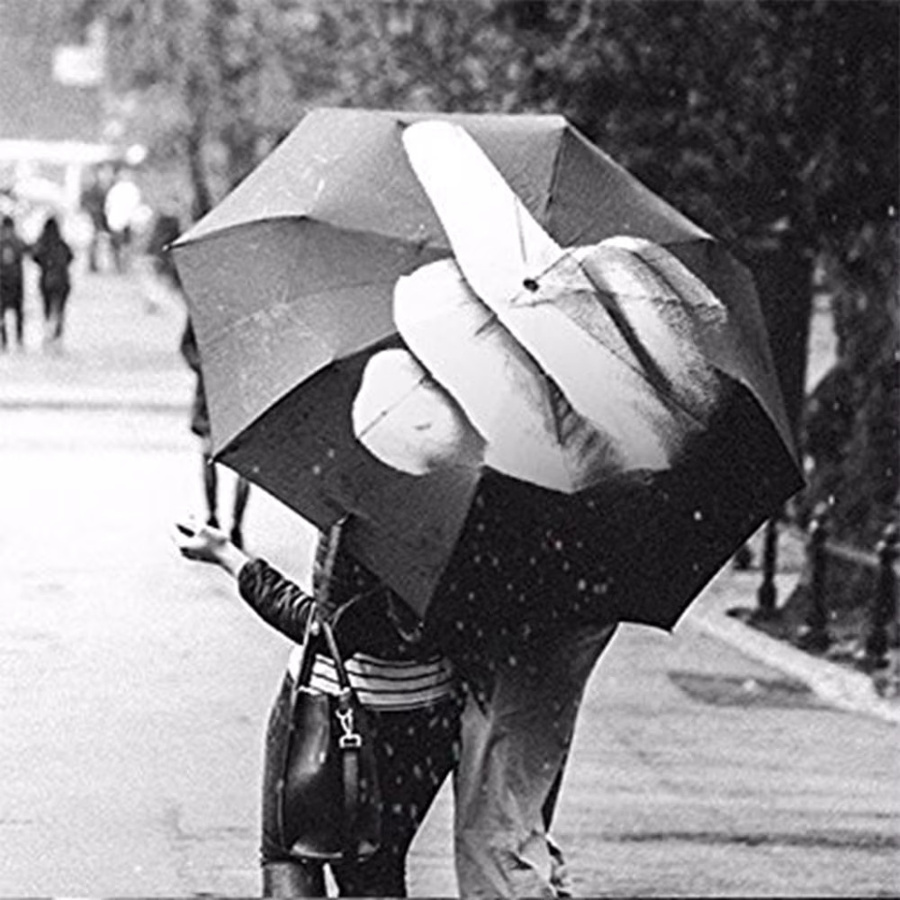 Otmagelu Automatischer Regenschirm Winddicht und Klappbar in Schwarz - Bild 2