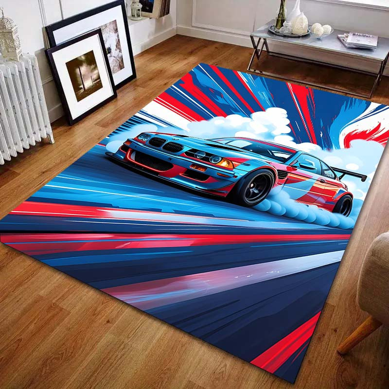 UQIDEHOME Teppich mit Rennwagen-Print in Multicolour, Rechteckig, B/T: 80 x 50 cm - Bild 4