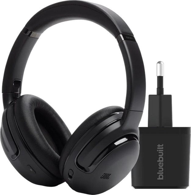 JBL Tour One M2 Over-Ear Kopfhörer Schwarz mit BlueBuilt Quick-Charge-Ladegerät und USB-A - Bild 1