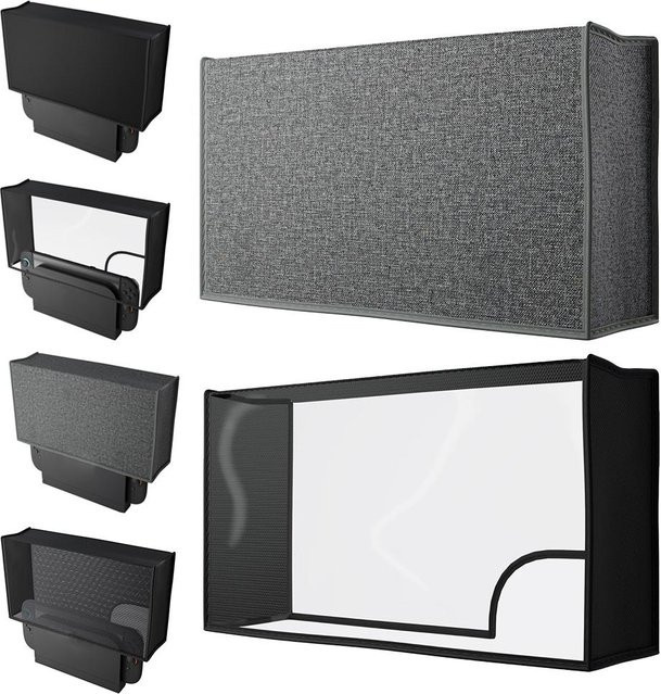 Staubschutz für Nintendo Switch 2 und NS2 Dock sowie Konsole aus Oxford-Material in Grau - Bild 1