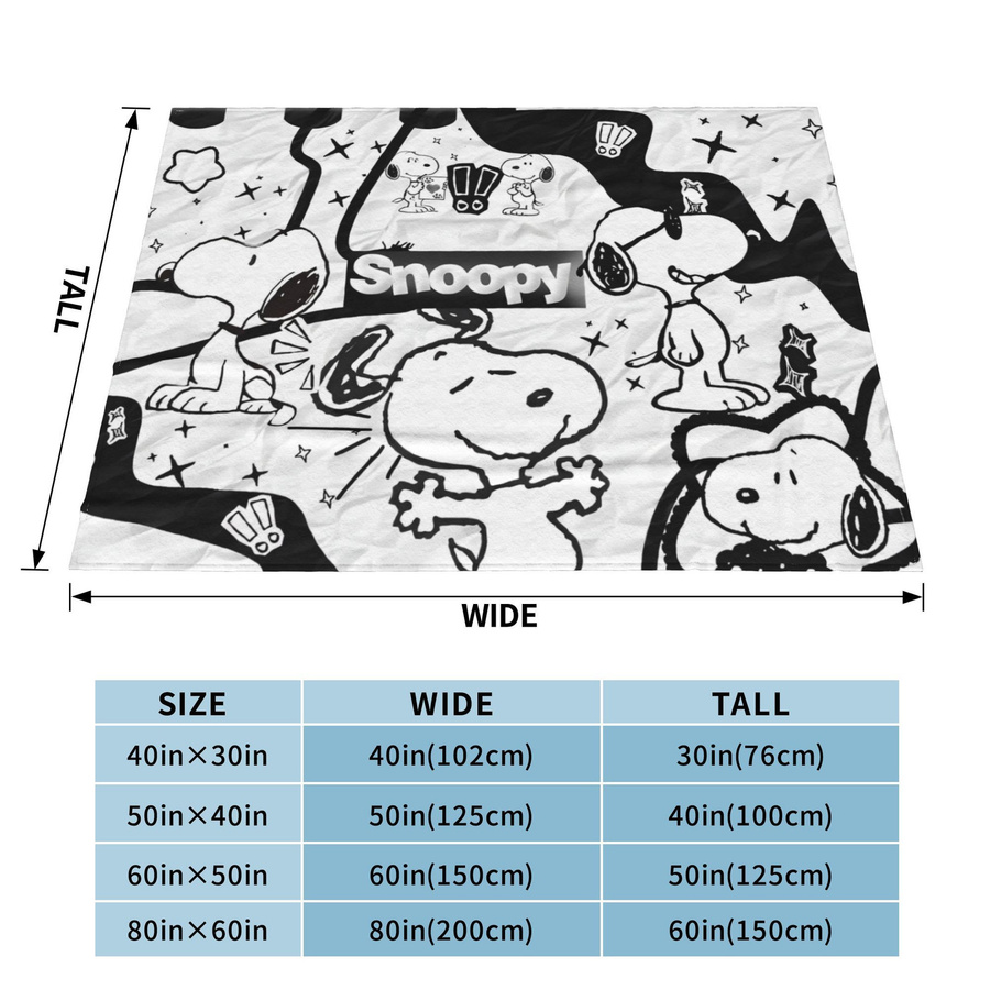 Snoopy Flauschige Überwurfdecke aus Polyester für Sofa und Bett, B/B: 150 x 200 cm - Bild 2
