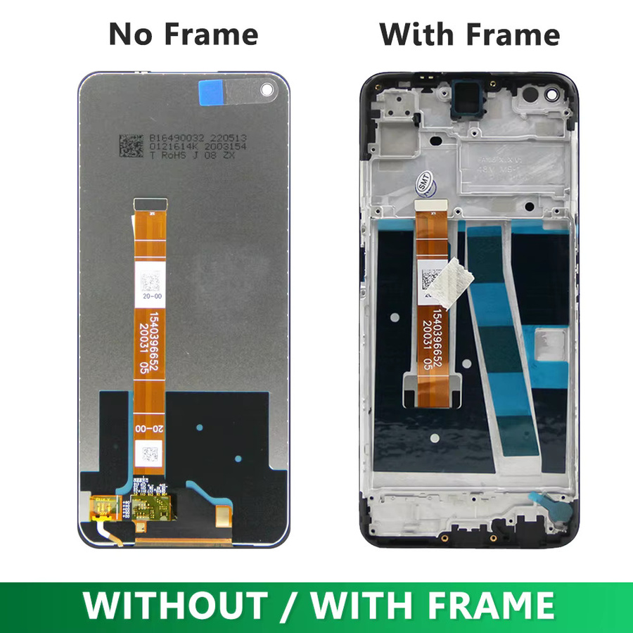 Oppo LCD-Touchscreen Ersatzdisplay mit Rahmen für A92 A72 A52 in Schwarz, 6.5 Zoll, Modell CPH2059 CPH2061 CPH2069 CPH2067 - Bild 3