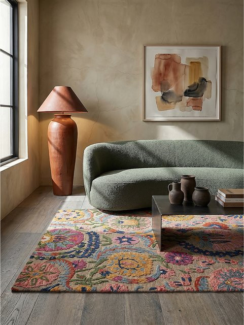 Wollteppich HEDDA von Kadima Design in Bunt mit floralem Muster, B/B: 160 x 230 cm - Bild 1