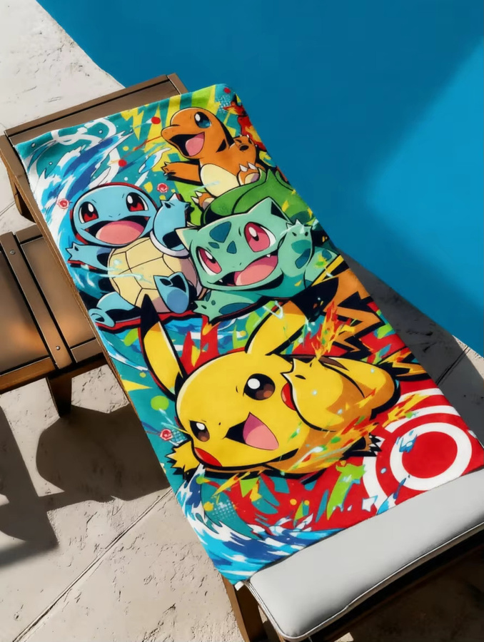 Pokémon Strandtuch von Potdemiel, schnell trocknend, Multicolour - Bild 2