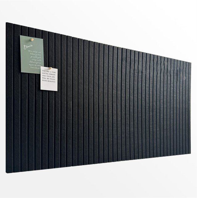 6er Set Filz-Pinnwandfliesen und Korktafeln in Schwarz als Wandverkleidung für dein Büro, B/H: 30 x 30 cm - Bild 1