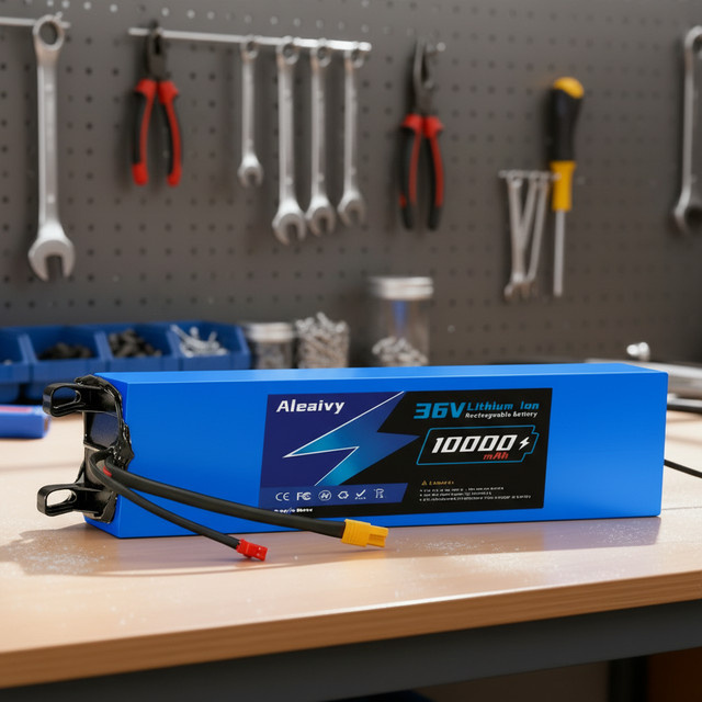 Aleaivy Elektroroller-Akku 36 V 10000 mAh mit 18650 Lithium-Ionen-Zellen in Blau für M365 Modelle - Bild 1