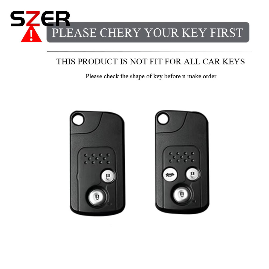 SZER TPU Autoschlüssel Hülle für Honda Accord CIVIC CRV Fit 2006–2015, 2/3 Tasten, Schwarz - Bild 2