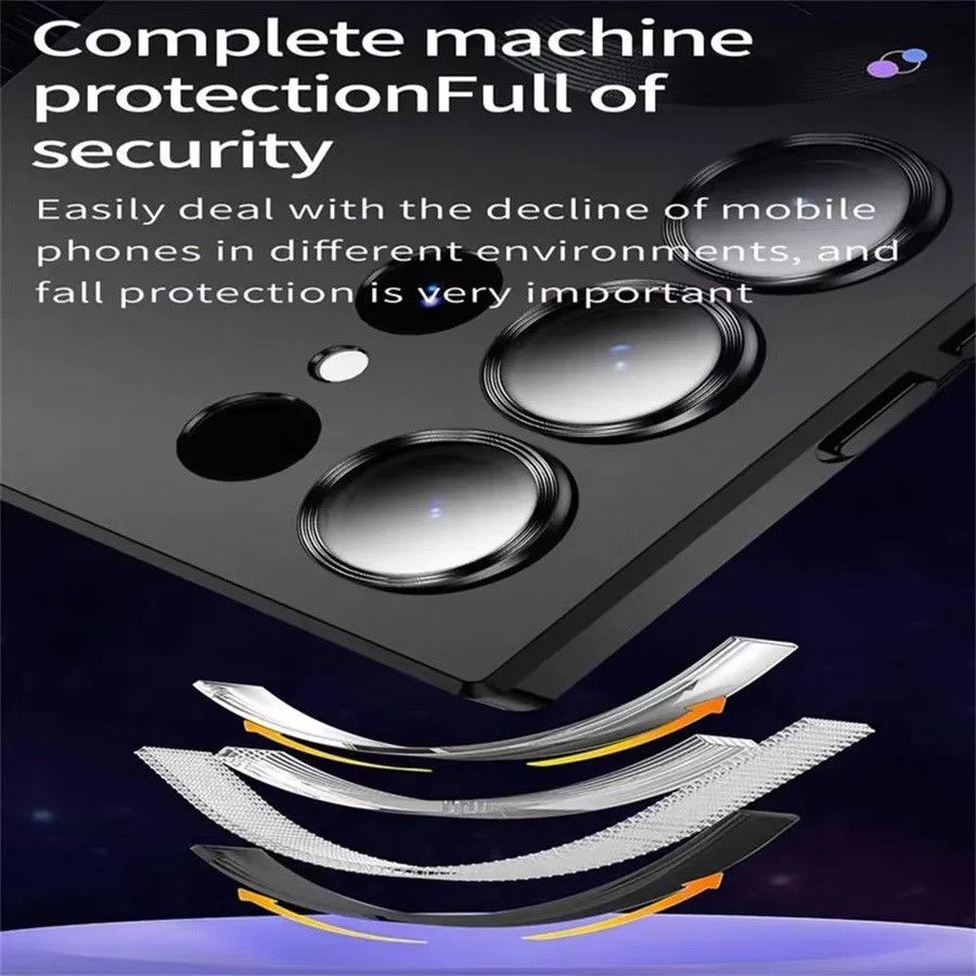 Matte MagSafe magnetische kabellose Ladehülle für Samsung Galaxy S25 S24 S23 S22 S21 S20 Ultra Plus FE in Schwarz - Bild 3
