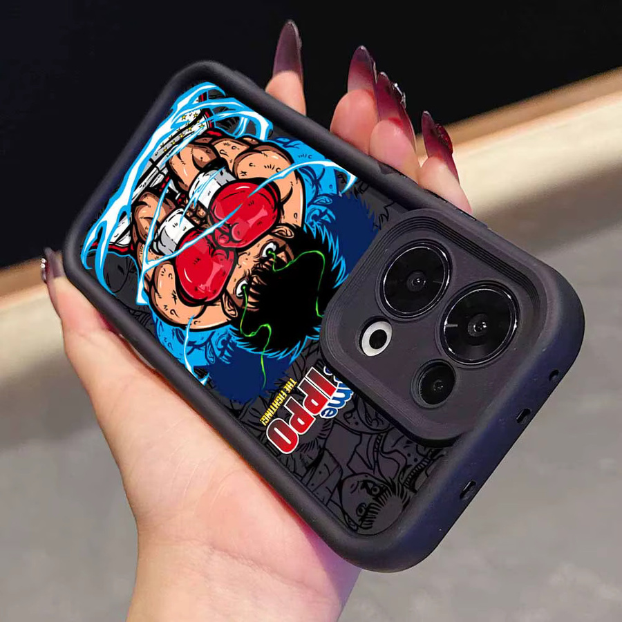 Hajime no Ippo Handyhülle mit Augen-Design und Umhängekordel für Xiaomi und POCO Modelle, Mehrfarbig - Bild 3