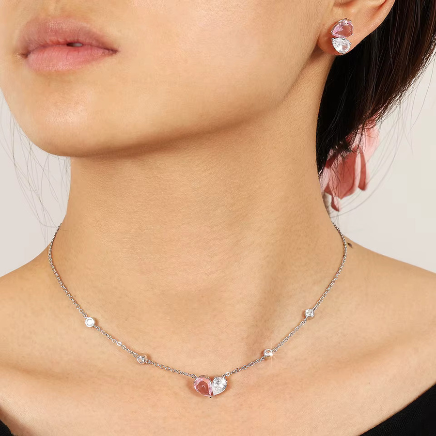 ZAKOL Schmuck-Set, Ohrring-Halsketten-Set, Roségold, Zirkonia, Damen - Bild 3