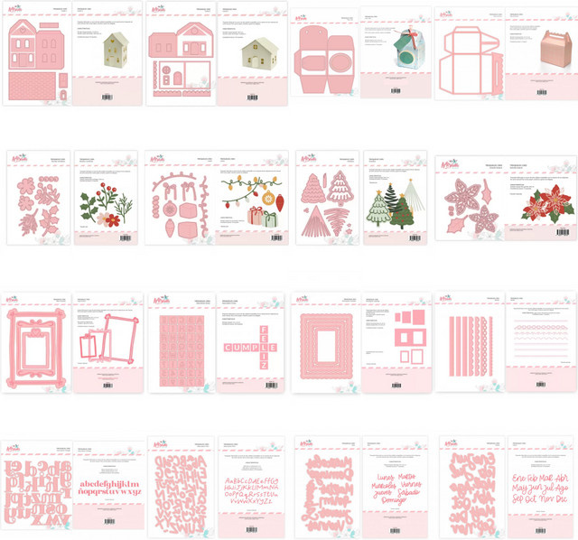 Metall-Stanzformen 2023 Spanische Feier in Pink für Scrapbooking und Kartenherstellung - Bild 1