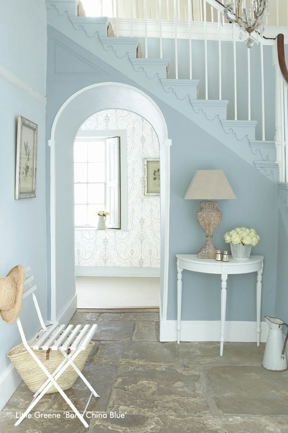 Little Greene Absolute Matt Emulsion Wandfarbe Bone China Blue 107 in Blau, 5 l - Bild 1