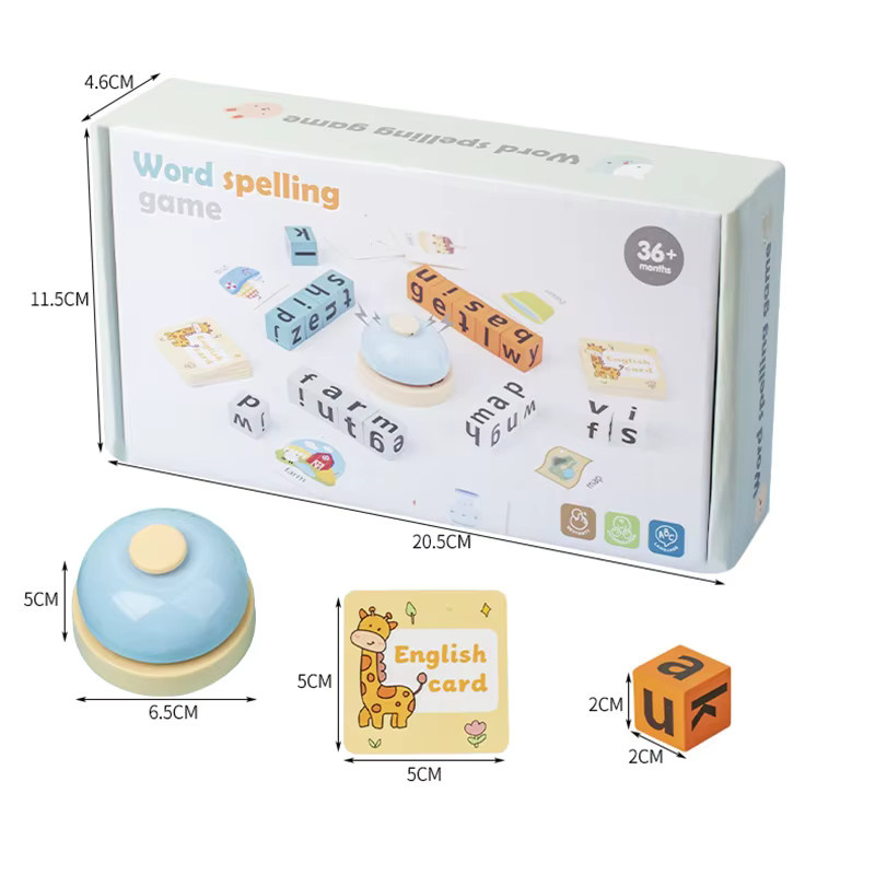Lee's Sharing Montessori Holz Zauber Wort Spielzeug, Pädagogisches Spielzeug - Bild 2