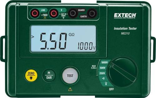 Extech MG310 Isolationsmessgerät in Grün mit 250 V, 500 V, 1000 V und 5,5 GΩ - Bild 1
