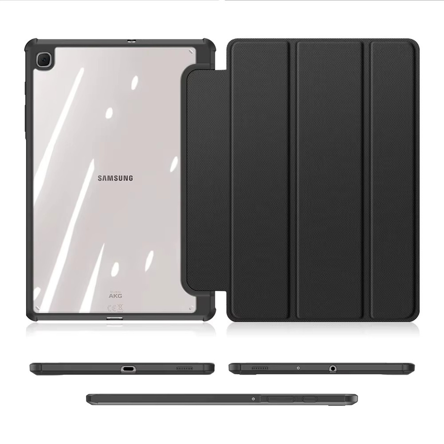 Samsung Galaxy Tab S6 Lite 10,4 Zoll Hülle mit transparenter Rückseite und Stifthalter in Pink oder Schwarz - Bild 6