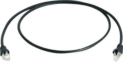 Telegärtner RJ45 Netzwerkkabel CAT 6a S/FTP Patchkabel Schwarz 0,5 m - Bild 1
