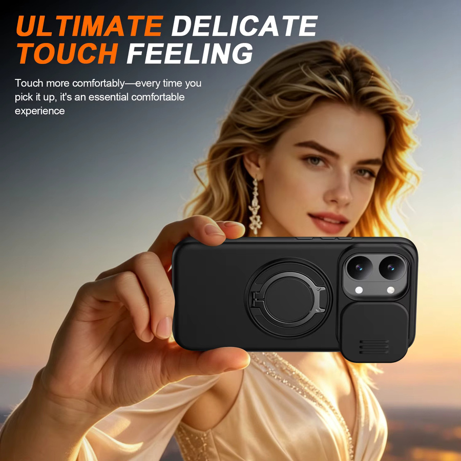 Schutzhülle für Xiaomi Poco X8 Pro und Redmi Note 15 Pro Plus+ in Schwarz mit Kameraschutz, aufklappbarem Ständer und magnetischer Rückseite - Bild 5