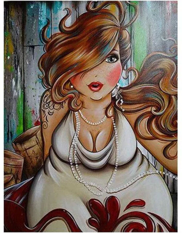 FIYO Diamond Painting Set Motiv Frauen, 5D DIY Mosaik Stickerei aus Kunstharz und Kunststoff, Mehrfarbig, B/H: 30 x 20 cm - Bild 1