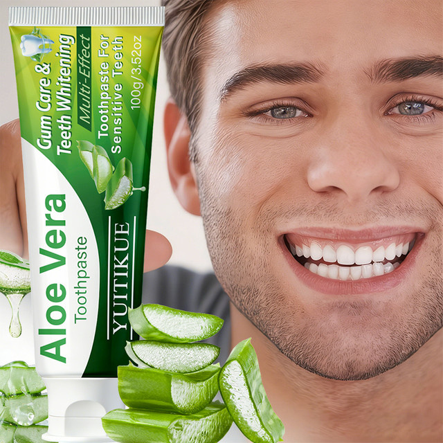 YUITIKUE Aloe Vera Mundpflege-Zahnpasta, 100g, Schaum - Bild 1