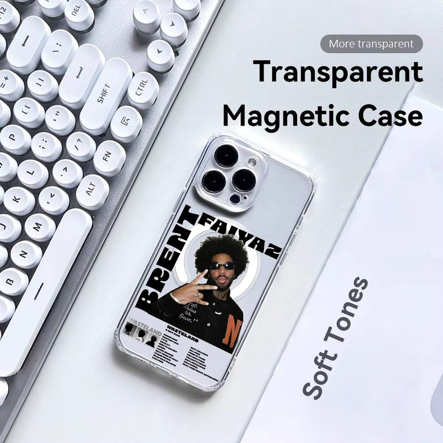 B-Brent Faiyaz Rapper Handyhülle für Apple iPhone 17 16 15 14 13 12 Pro Max Plus Transparent Magnetisch mit kabellosem Laden - Bild 3