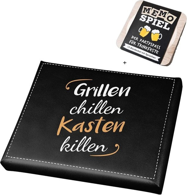 CULT at home Sitzauflage für Bierkasten mit Memospiel in Schwarz, B: 44 cm, T: 34 cm - Bild 1
