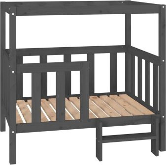 VidaXL erhöhtes Hundebett aus Kiefernholz in Grau, B/T/H: 105,5 x 83,5 x 100 cm - Bild 1