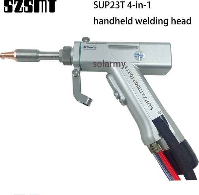 SZSMT Vier-in-Eins Hand-Laser-Reinigungsschneid- und Schweißkopf SUP21T SUP23T in Silber für 0-3KW Handheld-Laserschweißmaschinen - Bild 1