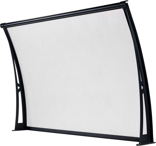 Vordach aus Aluminium und Polycarbonat, Breite: 120 cm, Tiefe: 100 cm - Bild 1